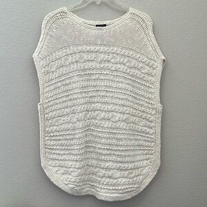 Talbots Cream Knit Sleeveless Blouse